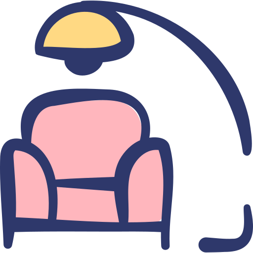 Armchair Basic Hand Drawn Lineal Color icon