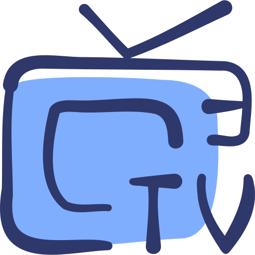 televisor Basic Hand Drawn Lineal Color icono
