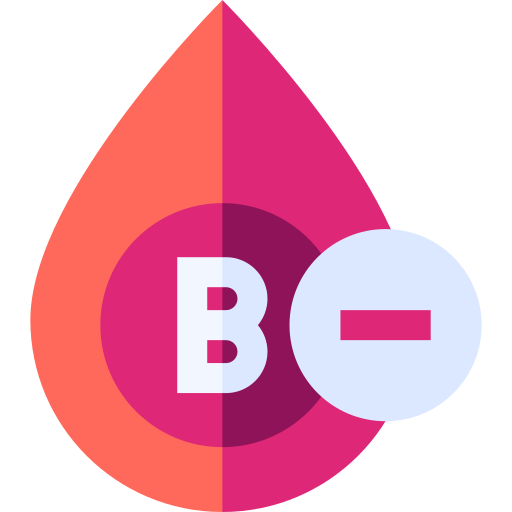 grupa krwi b Basic Straight Flat ikona