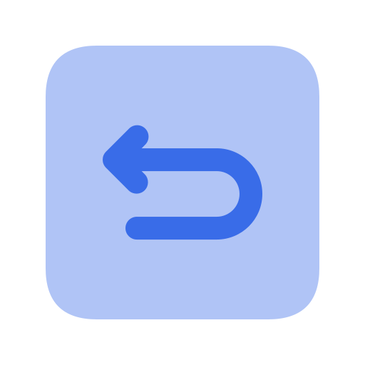 Back arrow Generic Blue icon