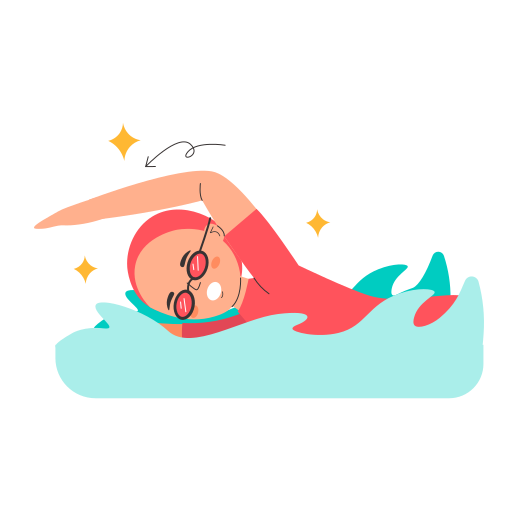 Swimming Generic Sticker Color Fill icon