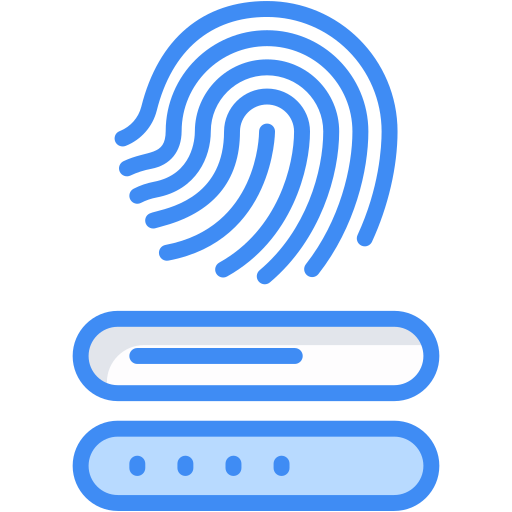 Touch id Generic Blue icon