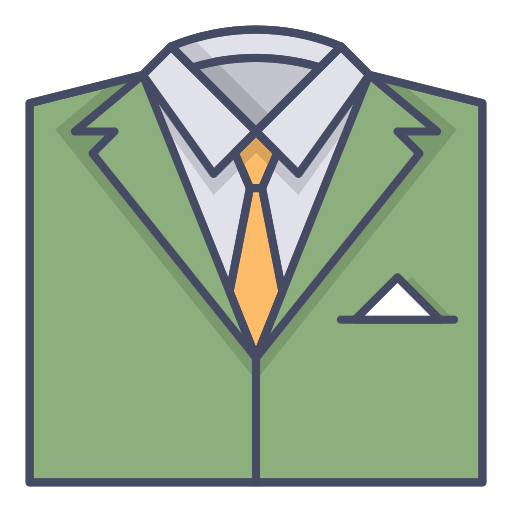 양복과 넥타이 Generic Outline Color icon