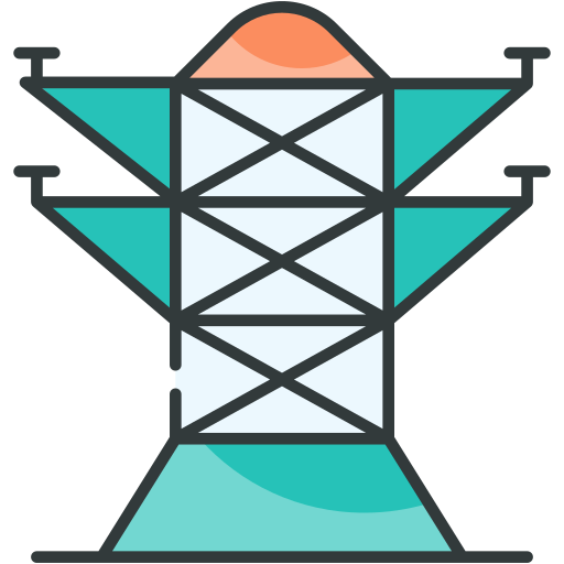Electric Tower Generic Outline Color icon