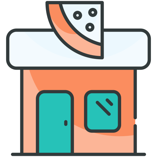 Pizzeria Generic Outline Color icono