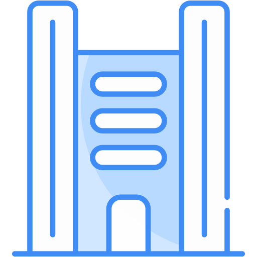 stadtgebäude Generic Blue icon