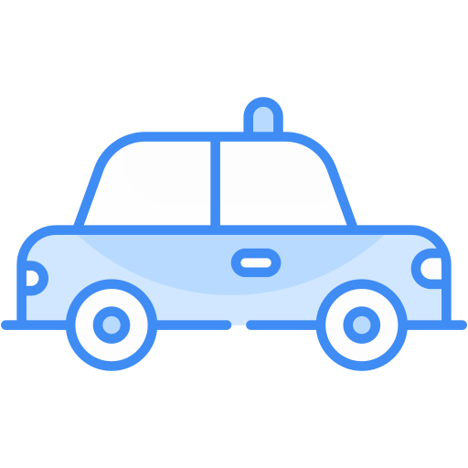 coche de policía Generic Blue icono