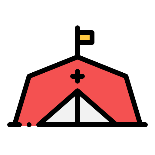 Tent Generic Outline Color icon