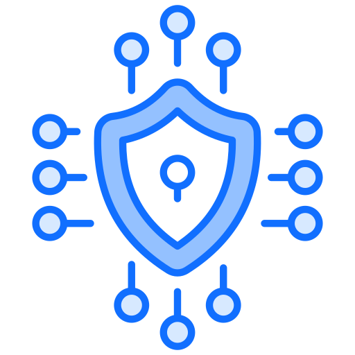 Cyber security Generic Blue icon