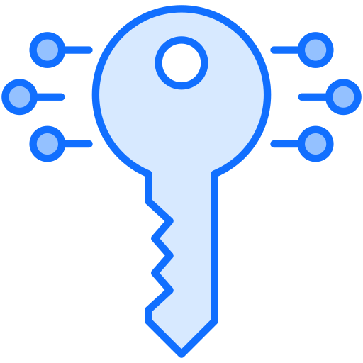 chiave digitale Generic Blue icona