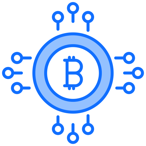 Cryptocurrency Generic Blue icono