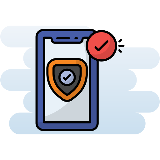 mobile sicherheit Generic Rounded Shapes icon