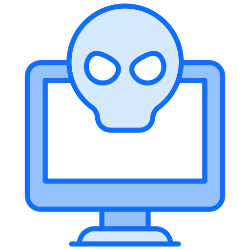 cyber crime Generic Blue icono