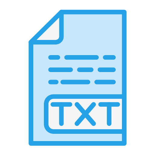 txt 파일 Generic Blue icon