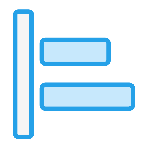 linke ausrichtung Generic Blue icon