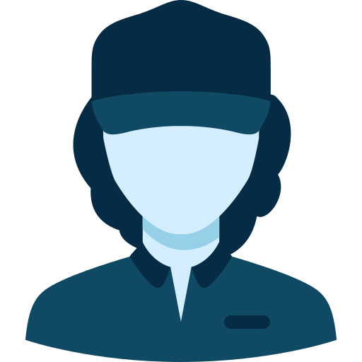 Delivery woman Generic Blue icon