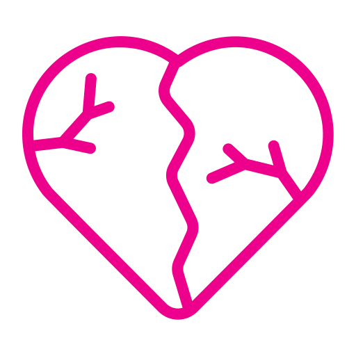 Heartbroken Generic Outline Color icon