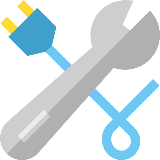 Wrench Basic Straight Flat icon