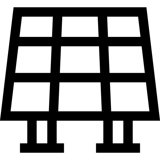 태양 전지 패널 Basic Straight Lineal icon