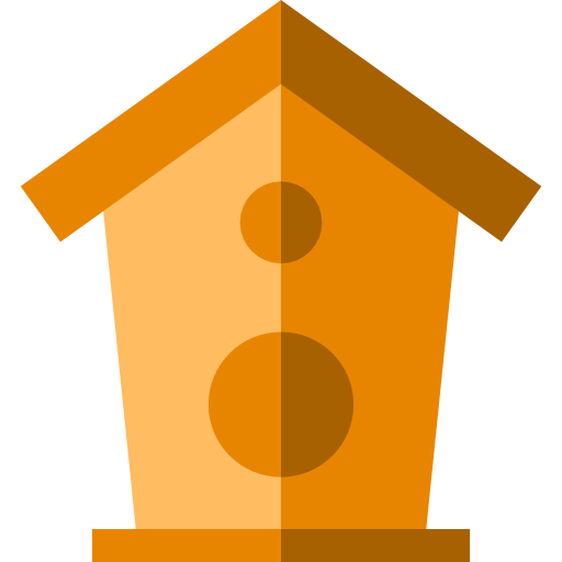 Bird house Basic Straight Flat icon