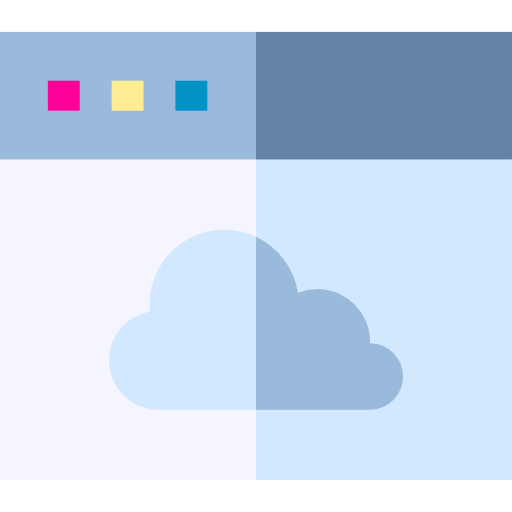 nuage Basic Straight Flat Icône