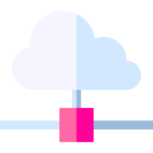 cloud computing Basic Straight Flat Icône