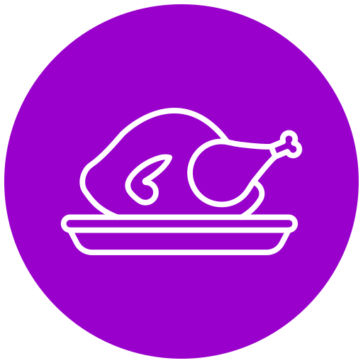 gefrituurde kip Generic Flat icoon