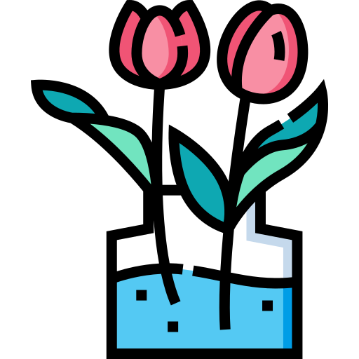 tulipan Detailed Straight Lineal color ikona