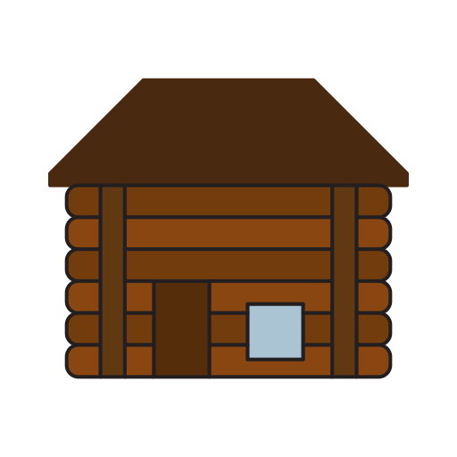 Деревянный дом Generic Outline Color иконка