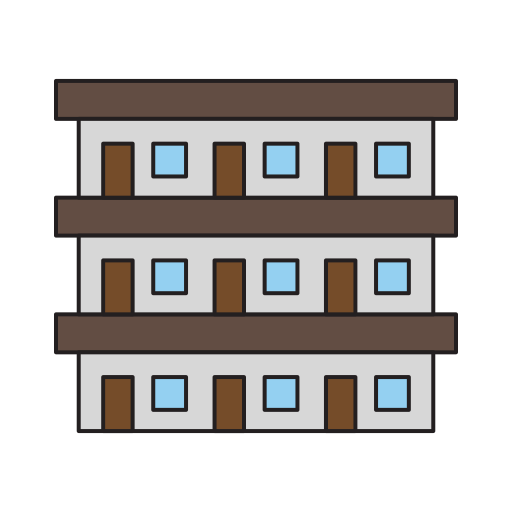 アパート Generic Outline Color icon