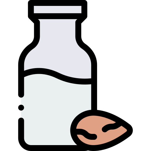 Миндальное молоко Detailed Rounded Lineal color иконка