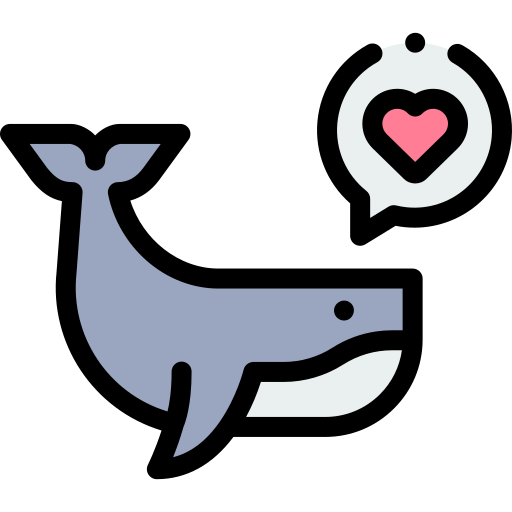 鯨 Detailed Rounded Lineal color icon