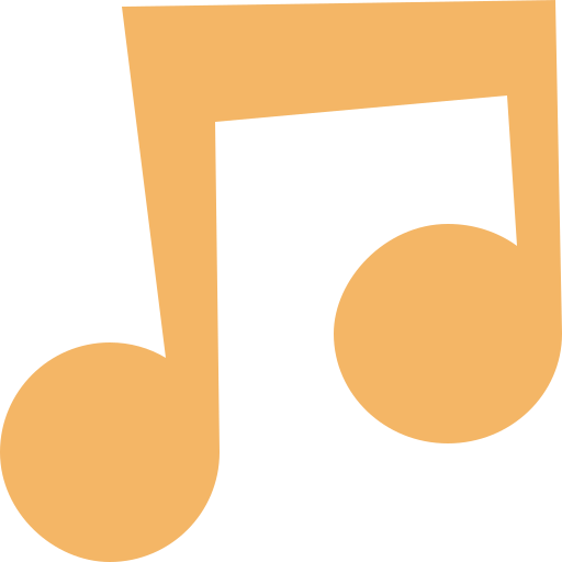 nota musical Cartoon Flat icono
