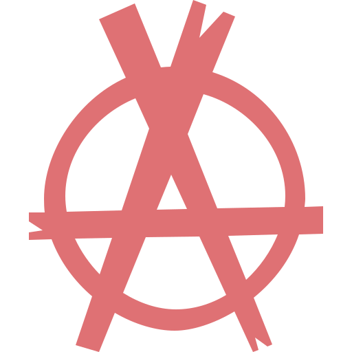 símbolo de la anarquía Cartoon Flat icono