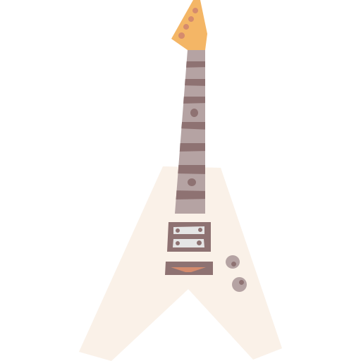 Electric guitar Cartoon Flat icon