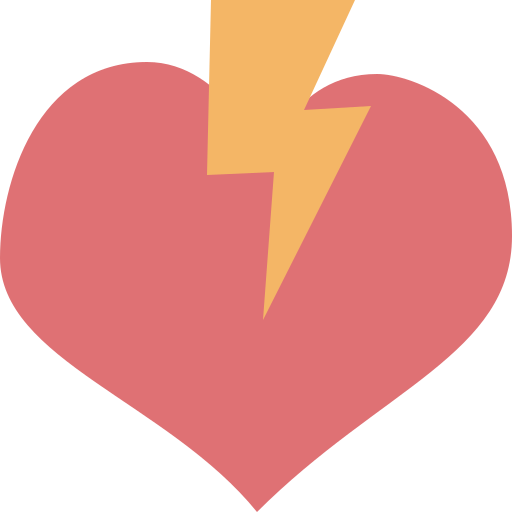 corazón Cartoon Flat icono