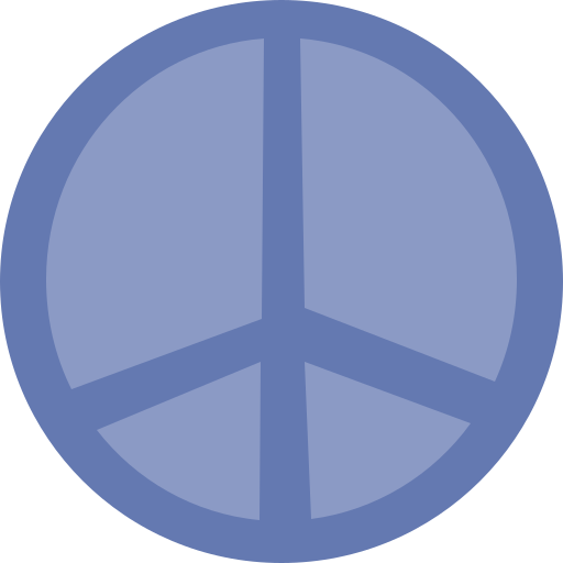 simbolo di pace Cartoon Flat icona