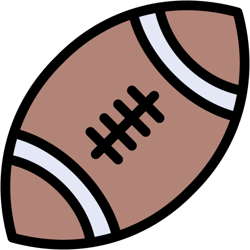 ballon de rugby Generic Outline Color Icône