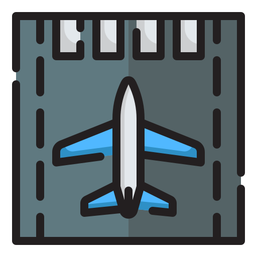 landingsbaan Generic Outline Color icoon