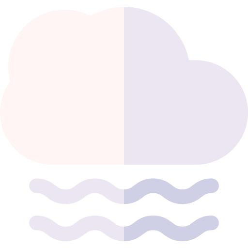 brouillard Basic Rounded Flat Icône