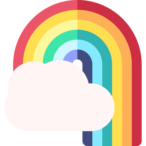 arco iris Basic Rounded Flat icono
