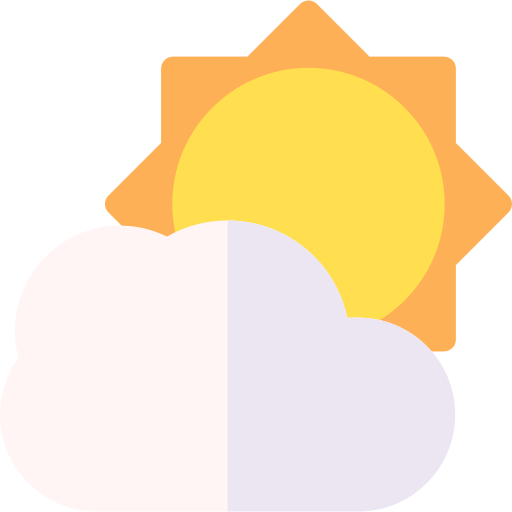 giornata nuvolosa Basic Rounded Flat icona