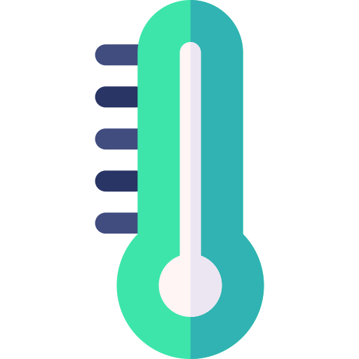 temperatuur Basic Rounded Flat icoon