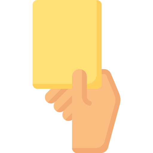 Żółta karta Special Flat ikona