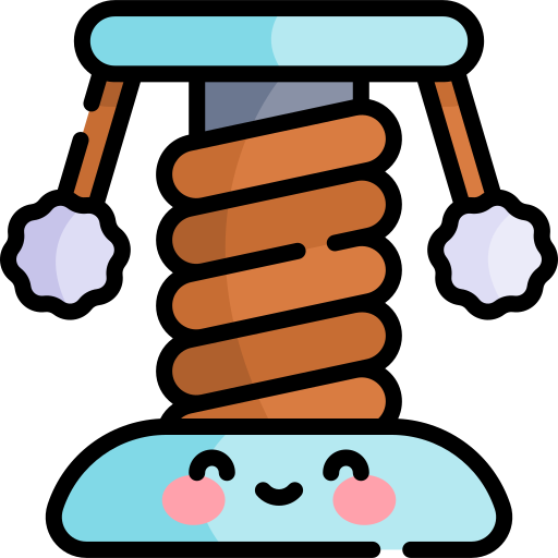 Scratching post Kawaii Lineal color icon