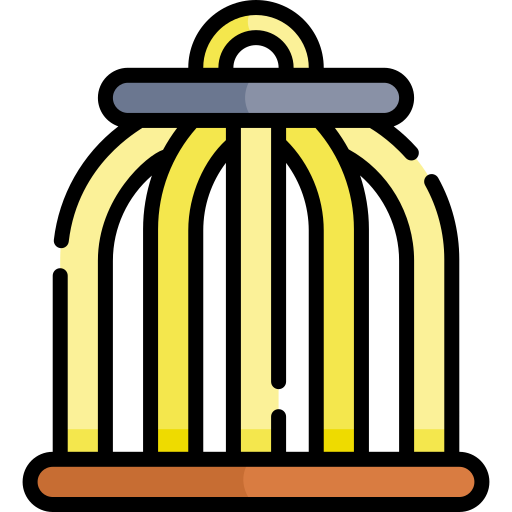Bird Cage Kawaii Lineal color icon
