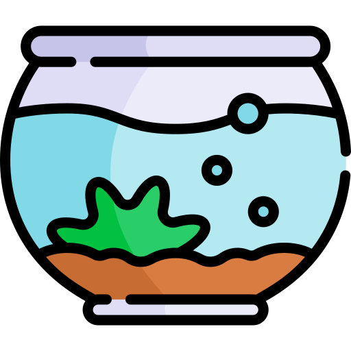 金魚鉢 Kawaii Lineal color icon