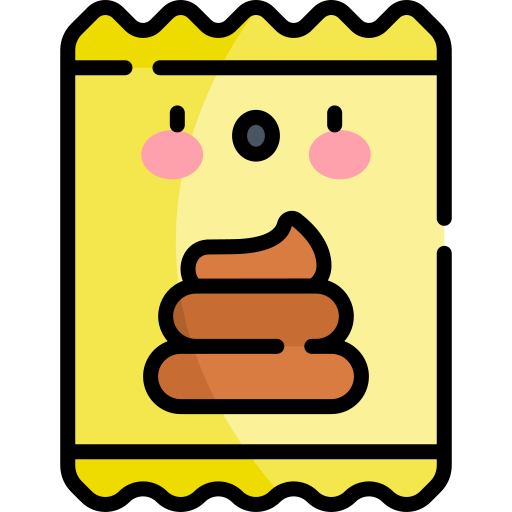 Poop bag Kawaii Lineal color icon