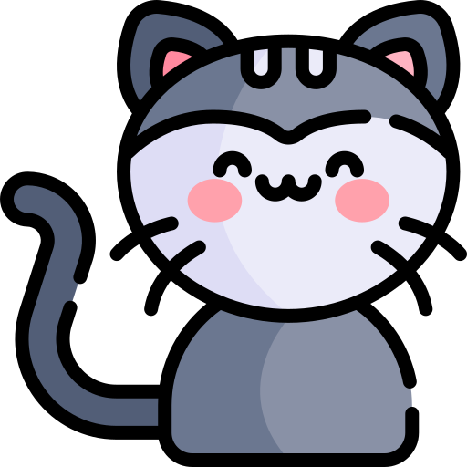 cat Kawaii Lineal color icon