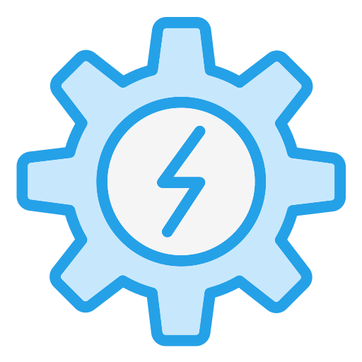 Electric gear Generic Blue icon